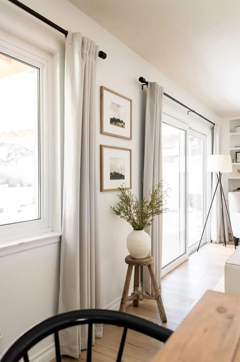 100% Blackout Shield Linen Blackout Curtains for Bedroom 84 Inches Long, Back Tab/Rod Pocket Living Room Drapes, Thermal Insulated Blackout Curtains 2 Panels Set, 50" W x 84" L, Cream
