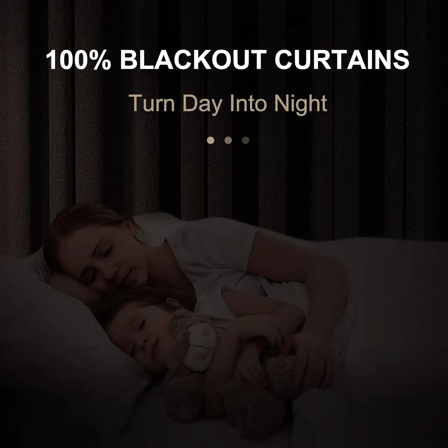 100% Blackout Shield Linen Blackout Curtains for Bedroom 84 Inches Long, Back Tab/Rod Pocket Living Room Drapes, Thermal Insulated Blackout Curtains 2 Panels Set, 50" W x 84" L, Cream