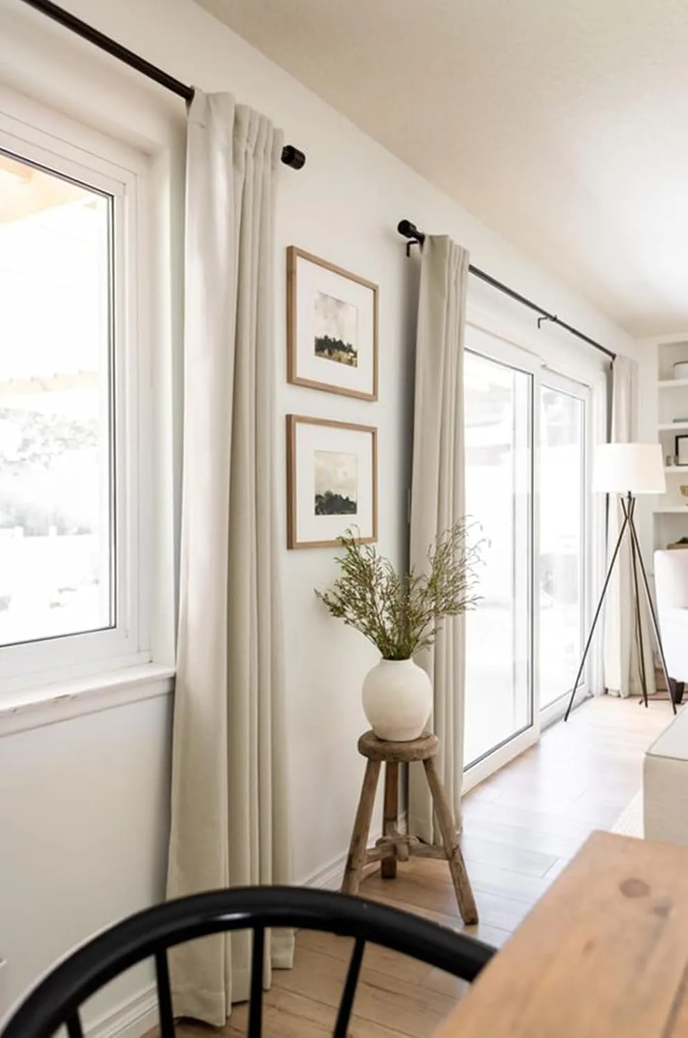 100% Blackout Shield Linen Blackout Curtains for Bedroom 84 Inches Long, Back Tab/Rod Pocket Living Room Drapes, Thermal Insulated Blackout Curtains 2 Panels Set, 50" W x 84" L, Oatmeal
