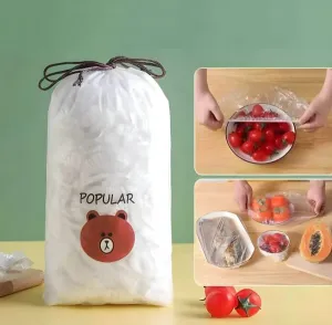 100pcs Disposable Flexible Transparent Plastic Food Storage Bags – Resealable &amp; Multi-Purpose - Food-Grade Fresh-Keeping, Dust &amp; Insect-Proof, Kitchen Accessories - Disposable Food Wrap