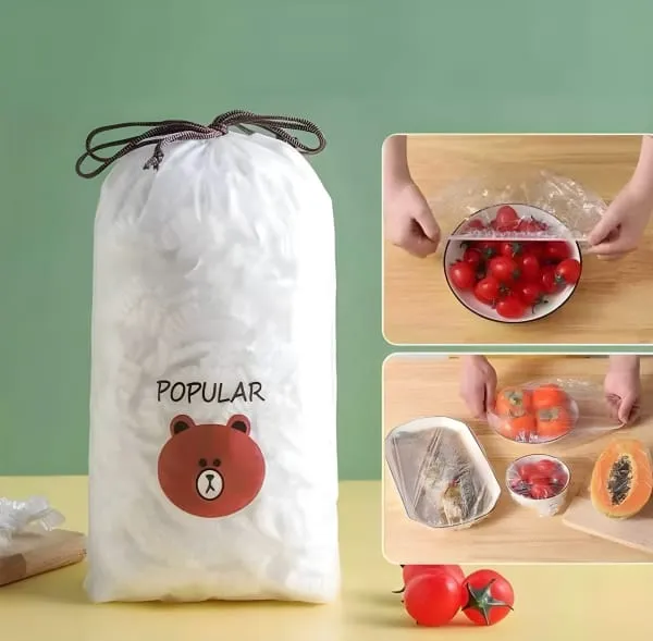 100pcs Disposable Flexible Transparent Plastic Food Storage Bags – Resealable &amp; Multi-Purpose - Food-Grade Fresh-Keeping, Dust &amp; Insect-Proof, Kitchen Accessories - Disposable Food Wrap