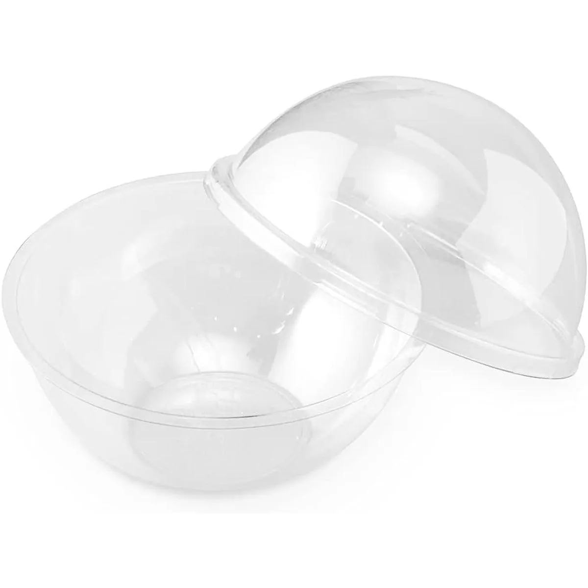 100pcs Transparent Round Ball Packing Box Cake Candy Baking Storage Container