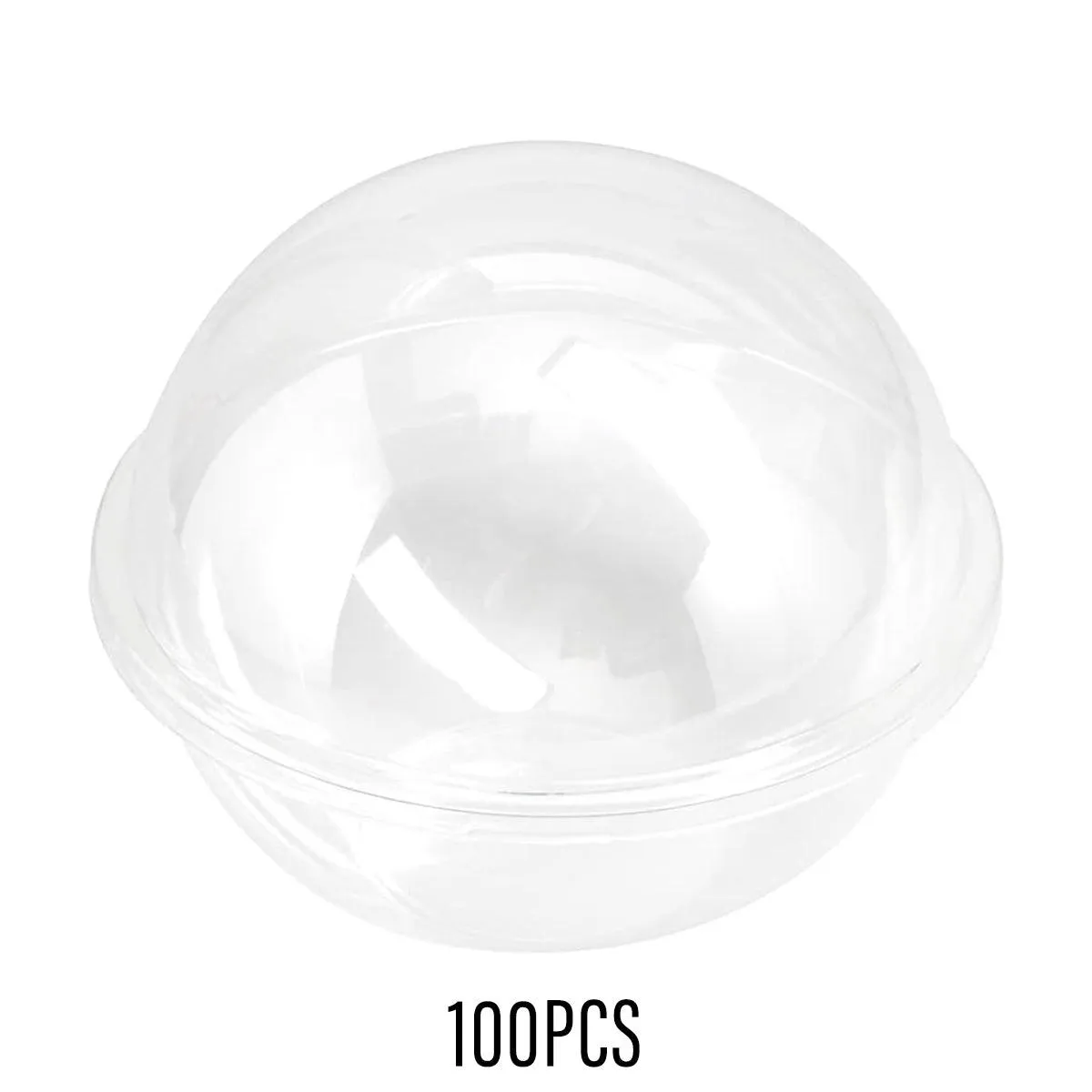 100pcs Transparent Round Ball Packing Box Cake Candy Baking Storage Container