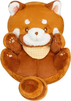 11.8'' Kawaii Red Panda Stuffed Animal Plush Pillow Toy with Detachable Scarf Ailurus Fulgens Plushie Doll Toys Home Decor