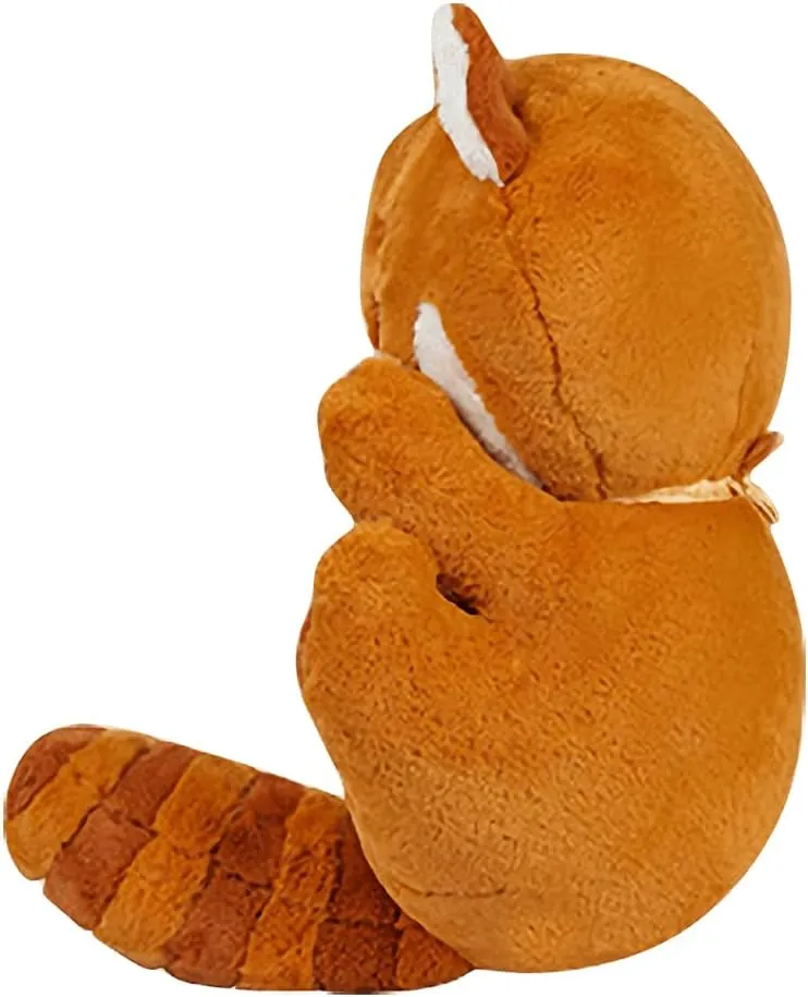 11.8'' Kawaii Red Panda Stuffed Animal Plush Pillow Toy with Detachable Scarf Ailurus Fulgens Plushie Doll Toys Home Decor