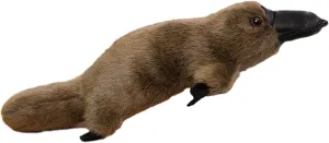 12 Inch Fluffy Realistic Look Stuffed Platypus Soft Plush Figure Toys Kawaii Platypus Plushies Duckbill Gift for Kids and Lovers (Coffee)