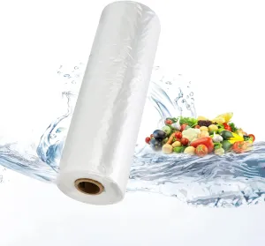 12x16 Plastic Produce Bags on a Roll - Clear Plastic Bags for Food, Vegetable, Fruits, Bread, Pet Bags and Grocery Clear Bag- 350 Bags/roll (12''x16'', 20 Rolls)
