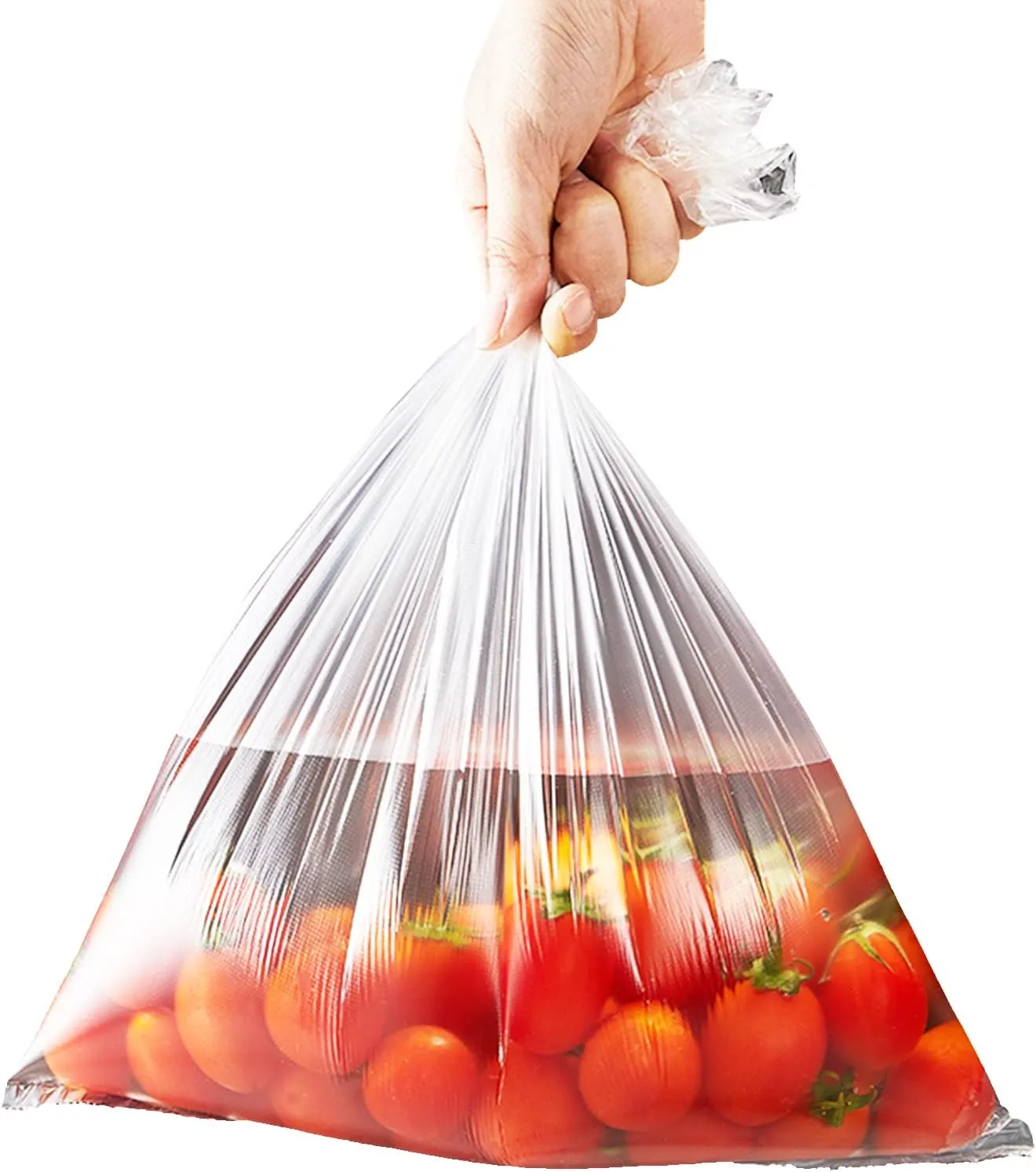 12x16 Plastic Produce Bags on a Roll - Clear Plastic Bags for Food, Vegetable, Fruits, Bread, Pet Bags and Grocery Clear Bag- 350 Bags/roll (12''x16'', 20 Rolls)