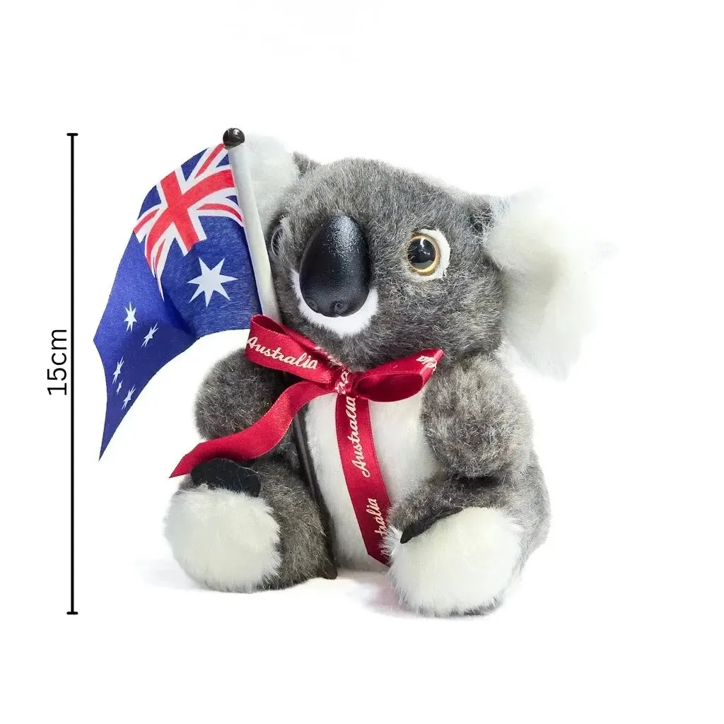 15cm Koala With Australian Flag Soft Toy