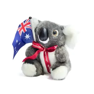 15cm Koala With Australian Flag Soft Toy