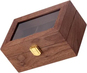 1pc Lockable Storage Box for Watches -drop Display Case Transparent Window Smooth Finish for Organizing and Protecting