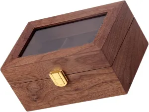 1pc Watch Storage Case Organizer Transparent Window High-end Display Box for Watches Stylish Retro Design for Storage