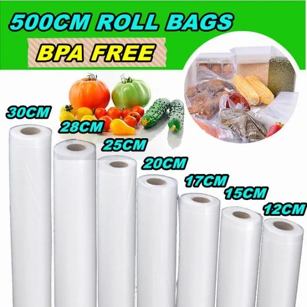 1Pcs Transparent Vacuum Sealer Bags Rolls Food Saver Seal Storage Package Bag