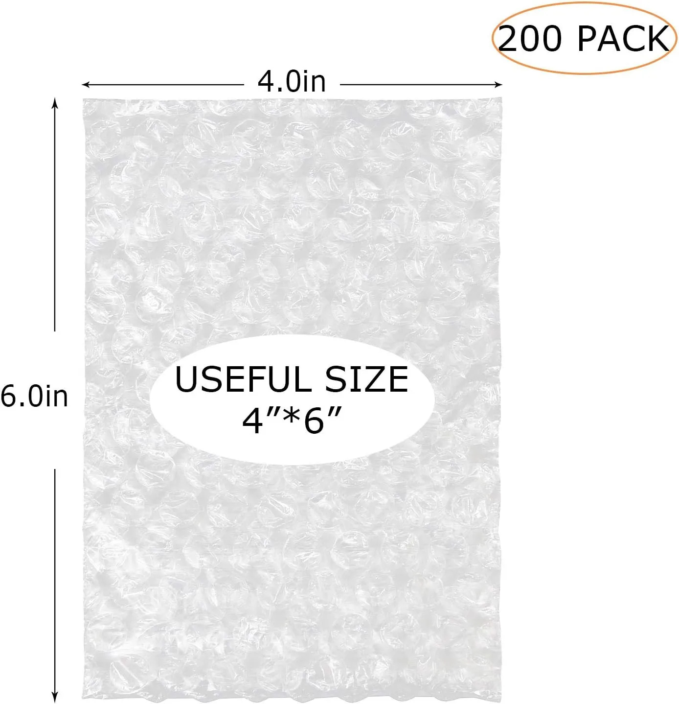 200 Pack 4x6 Inch Bubble Cushion Wrap Bags for Shipping Packing Small Clear Bubble Out Pouches Double Walled Bubble Cushioning Bags for Moving Storage