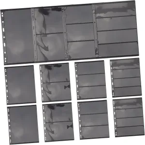 20Pcs Stamp Pages for Binder Durable Stamp Holder Album with Design for Collectible Items for Photos Postcards and Game Cards Organization