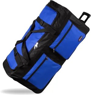 20"/30"/36"/40" Rolling Duffle Bag Travel Wheeled Luggage Suitcase (Blue, 30-inch)