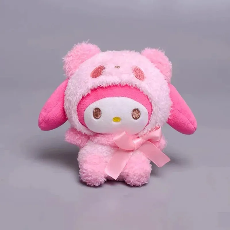 25cm Sanrio Hello Kitty Kuromi Cute Plush Toys Women Bag Anime Cartoon Cute Shoulder Backpacks Girls Christmas Birthday Gifts