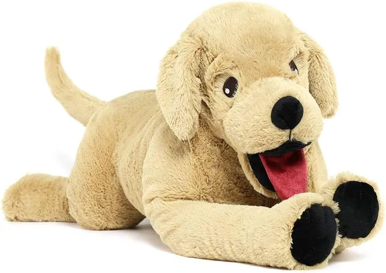 29" Dog Stuffed Animal Large Puppy Plush Golden Retriever Dogs Hugging Pillow for Kids Girlfriend, Gift for Special Day(Light Brown)