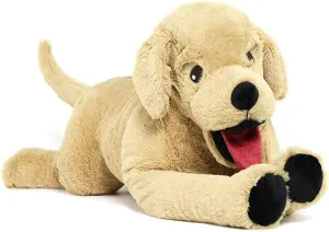 29" Dog Stuffed Animal Large Puppy Plush Golden Retriever Dogs Hugging Pillow for Kids Girlfriend, Gift for Special Day(Light Brown)