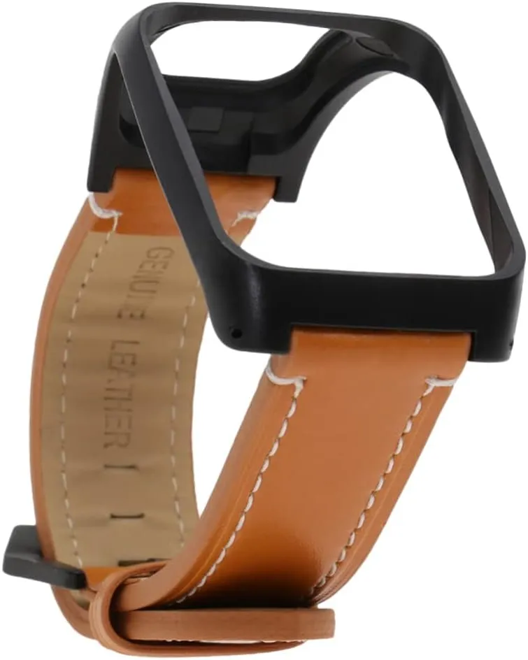 2pcs Replacement Bracelets Leather Sports Band Watch Steel Belt Coffee Women for Stainless
