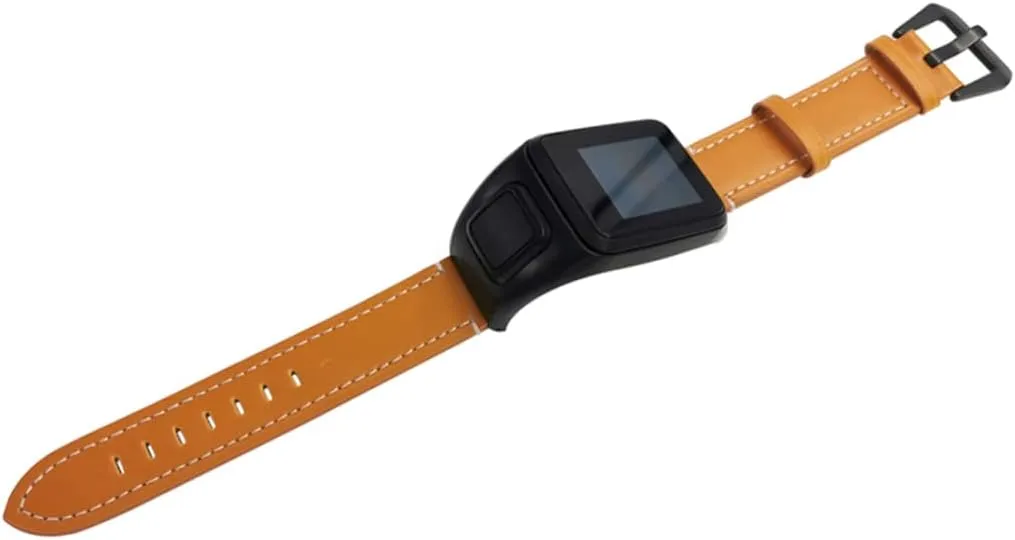 2pcs Replacement Bracelets Leather Sports Band Watch Steel Belt Coffee Women for Stainless