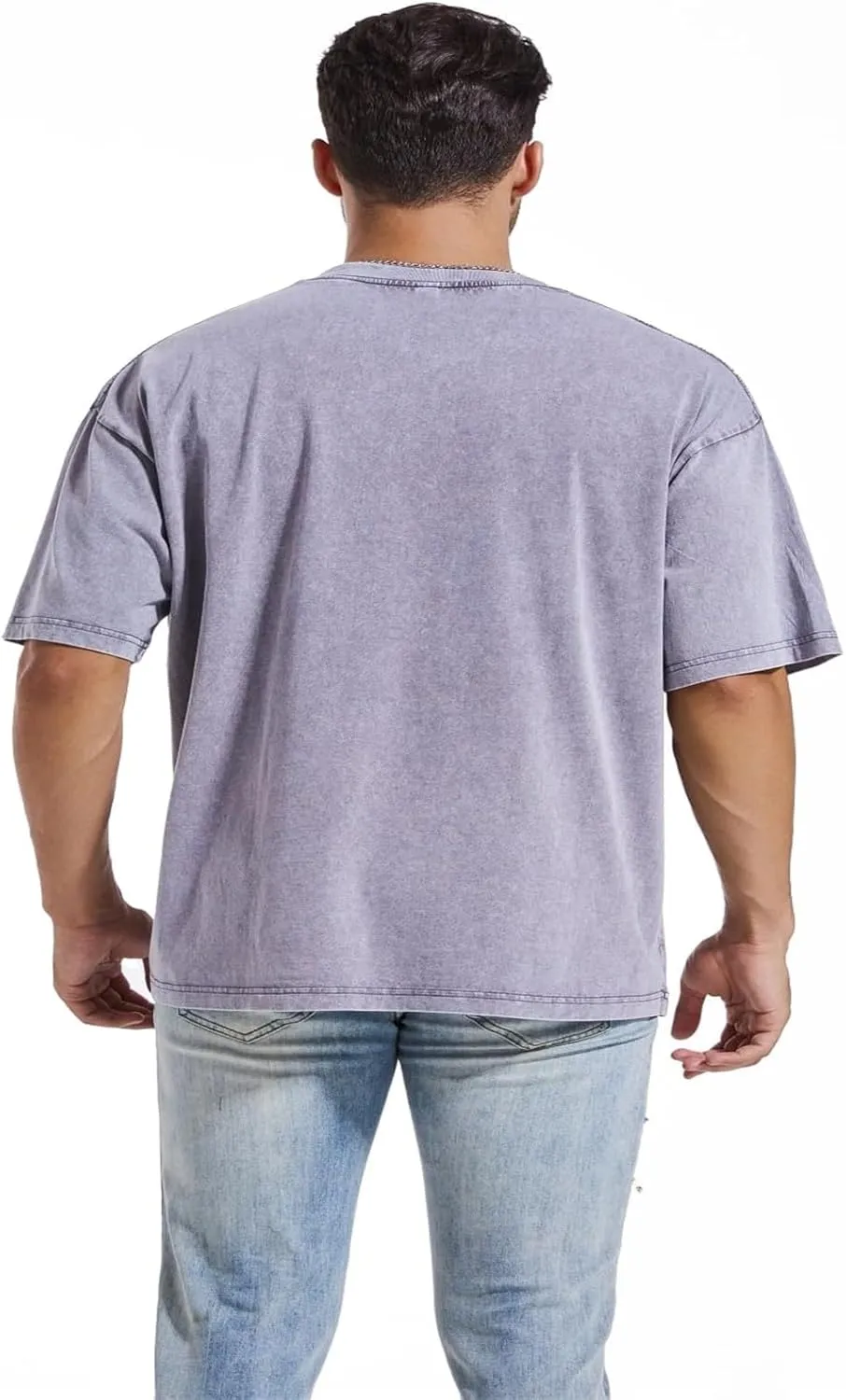 3 Pack Mens Casual T Shirts Short Sleeve Crewneck Loose Fit Summer Stylish Tops Vintage Big Tall Solid Tee Shirts