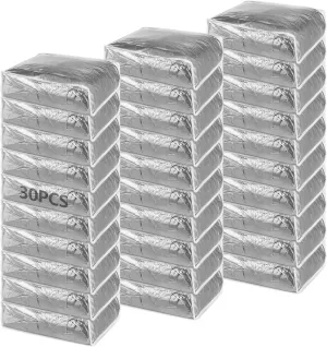 30 PCS Clear Zipper Storage Bags, PVC Small Storage Bags, 15 x 11 x 4 Inches Table Leaf Storage Bag, Transparent and Quality, Easy Carry and Space-Saving