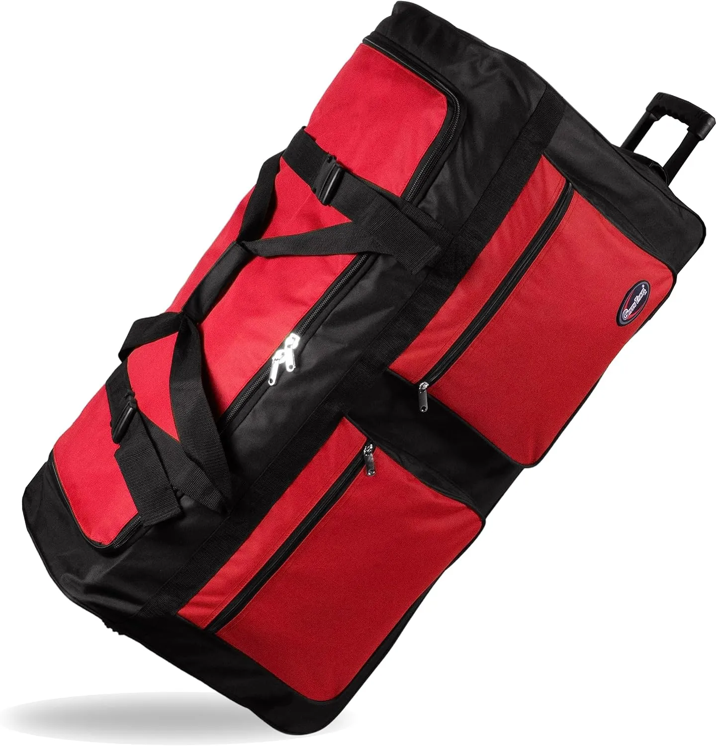 30" /36" /40" Rolling Duffle Bag Travel Wheeled Luggage Suitcase (Red, 36 inch)