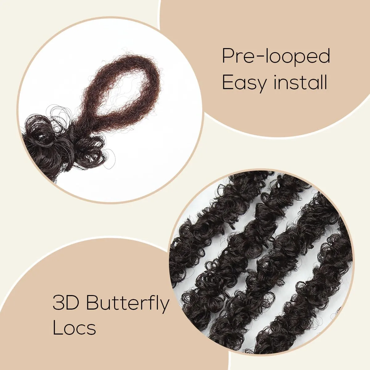 36 Inch Distressed Butterfly Locs Crochet Hair, 8 Packs Pre Looped Thick Distressed Locs Crochet Hair Long Auburn Butterfly Jumbo Loc Light Weight Soft Faux Locs(36Inch - 8Pack, #4
