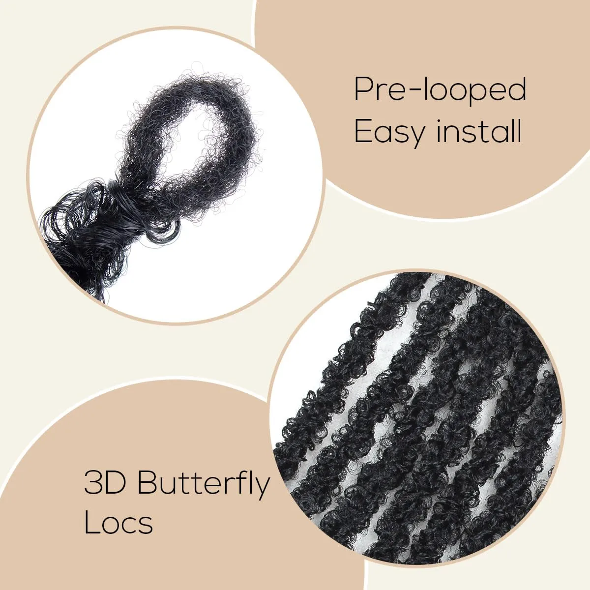 36 Inch Distressed Butterfly Locs Crochet Hair, 8 Packs Pre Looped Thick Distressed Locs Crochet Hair Long Black Butterfly Jumbo Loc Light Weight Soft Faux Locs(36Inch - 8Pack, 1B)