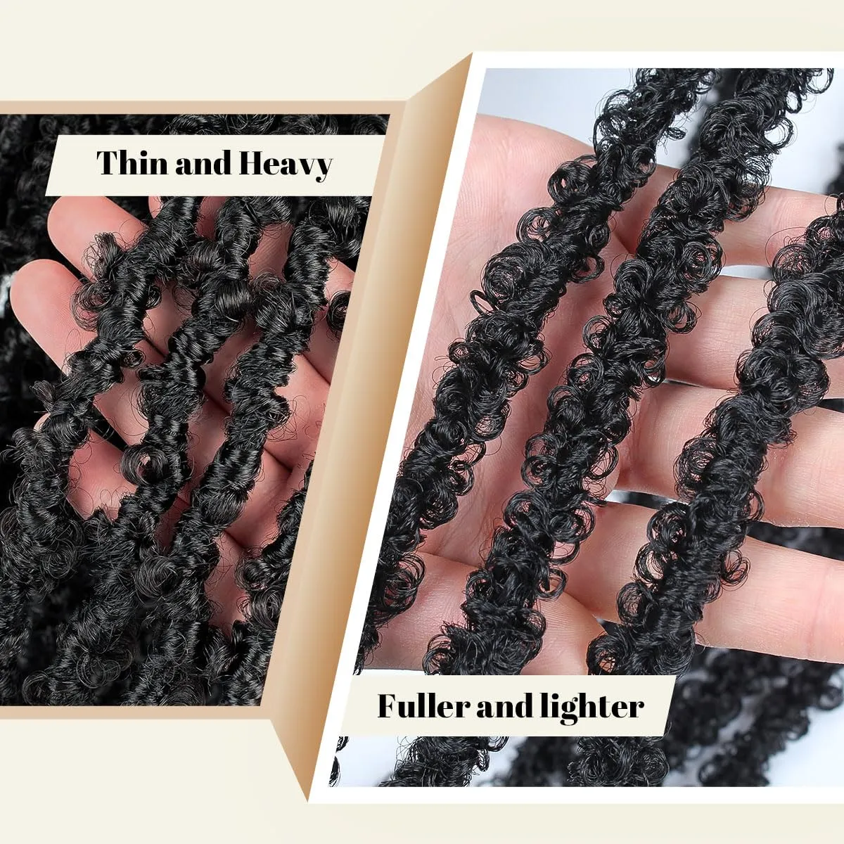36 Inch Distressed Butterfly Locs Crochet Hair, 8 Packs Pre Looped Thick Distressed Locs Crochet Hair Long Black Butterfly Jumbo Loc Light Weight Soft Faux Locs(36Inch - 8Pack, 1B)