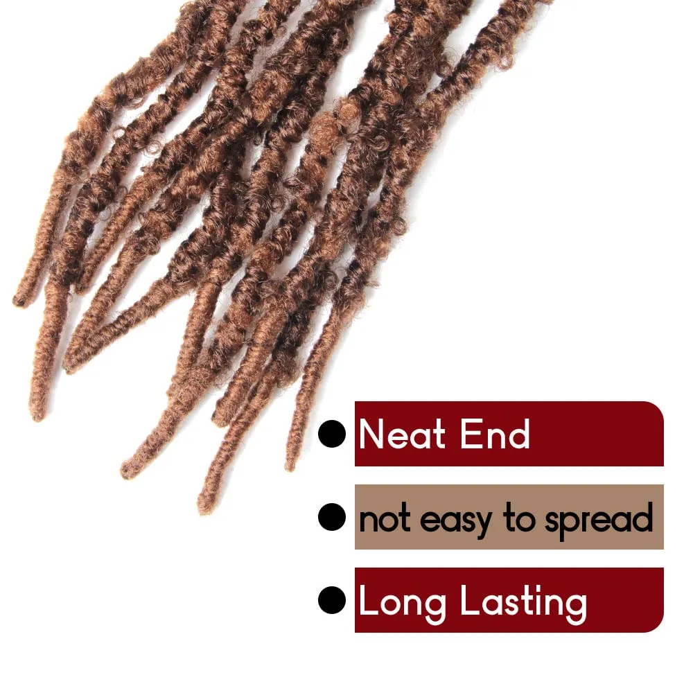 36 Inch Light Weight Butterfly Locs Crochet Hair 6 Packs Long Distressed Butterfly Faux Locs Crochet Hair, 30#