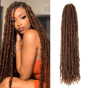 36 Inch Light Weight Butterfly Locs Crochet Hair 6 Packs Long Distressed Butterfly Faux Locs Crochet Hair, 30#