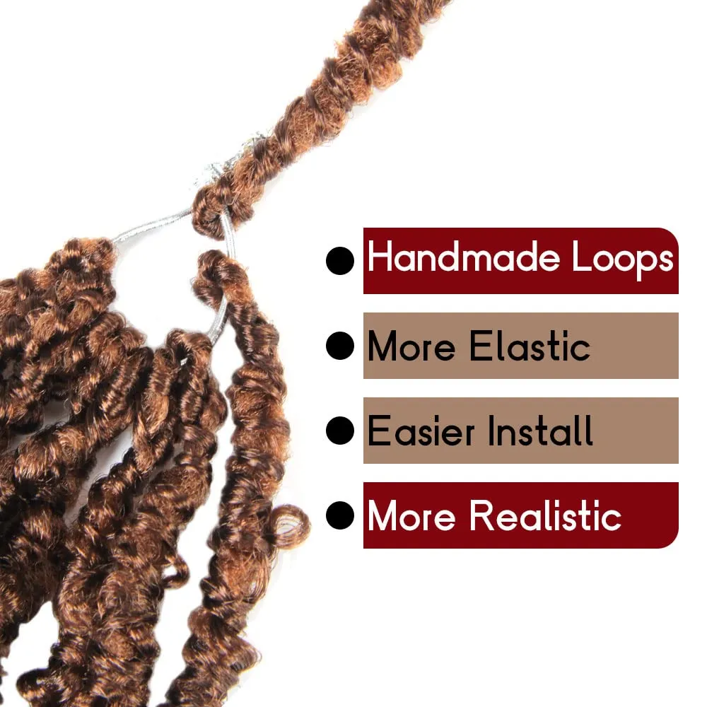 36 Inch Light Weight Butterfly Locs Crochet Hair 6 Packs Long Distressed Butterfly Faux Locs Crochet Hair, 30#