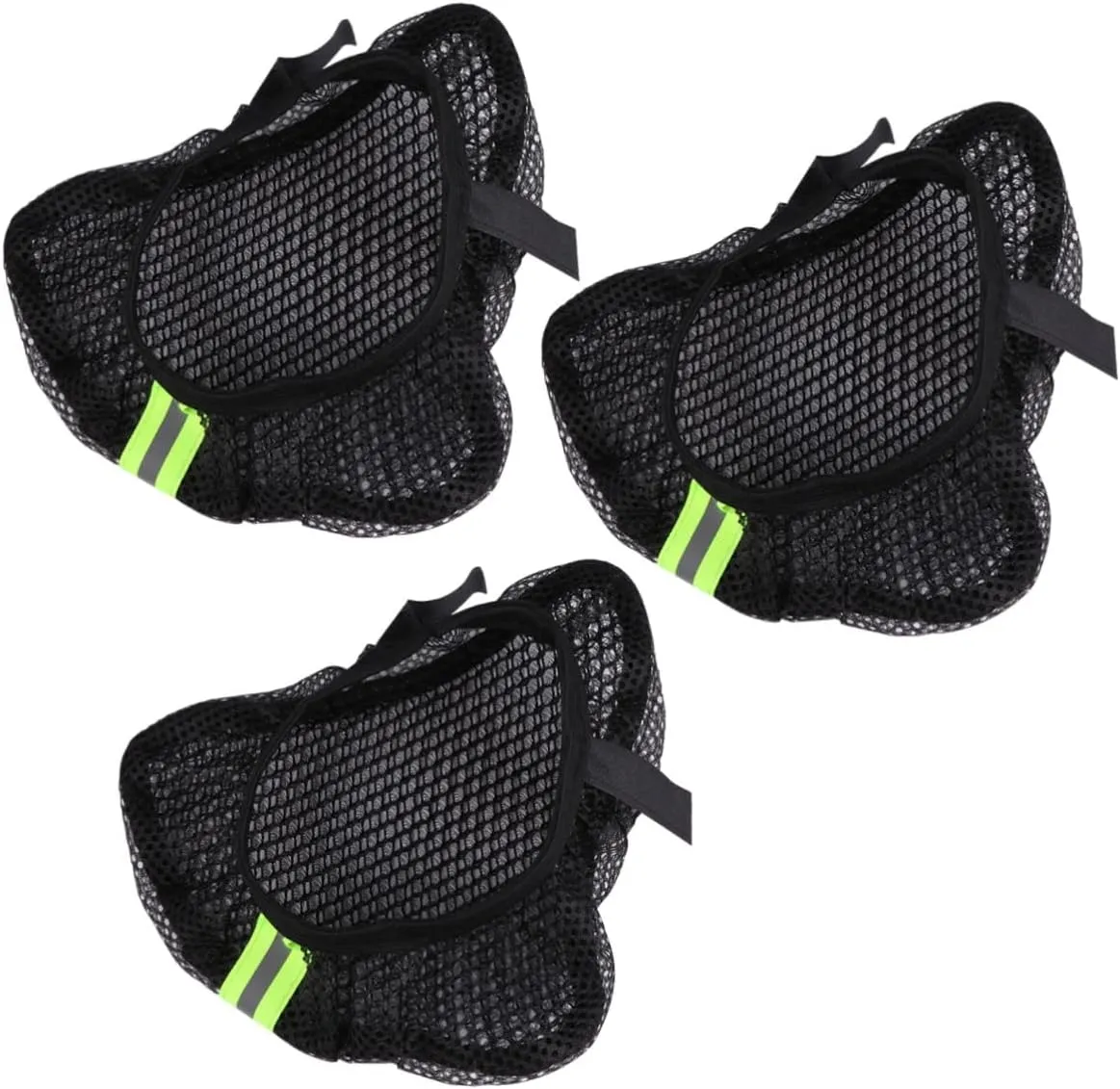 3Pcs Bike Seat Cover Set Breathable Mesh Protective Saddle Pad for Sun Protection Black Bike Accessories for Mountain and Road Cycling