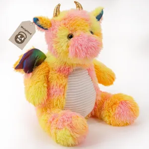 4.4 lbs Yellow Weighted Dragon Stuffed Animals, Cute Weighted Stuffed Dragon, Soft Plush Toys for Kids, 23.5"