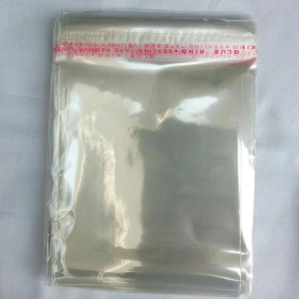 4X4 Inches: Transparent Plastic Packing Bags Adhesive Plastic Poly Bag
