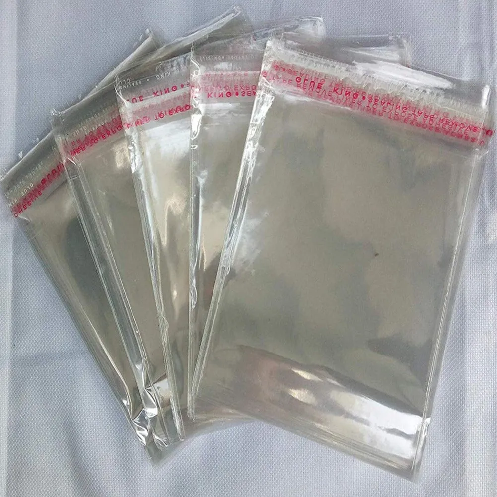 4X4 Inches: Transparent Plastic Packing Bags Adhesive Plastic Poly Bag