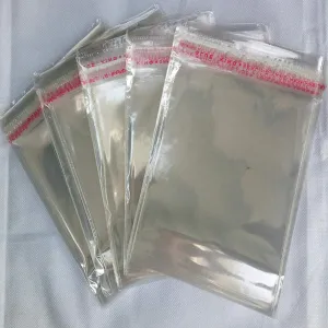 4X4 Inches: Transparent Plastic Packing Bags Adhesive Plastic Poly Bag