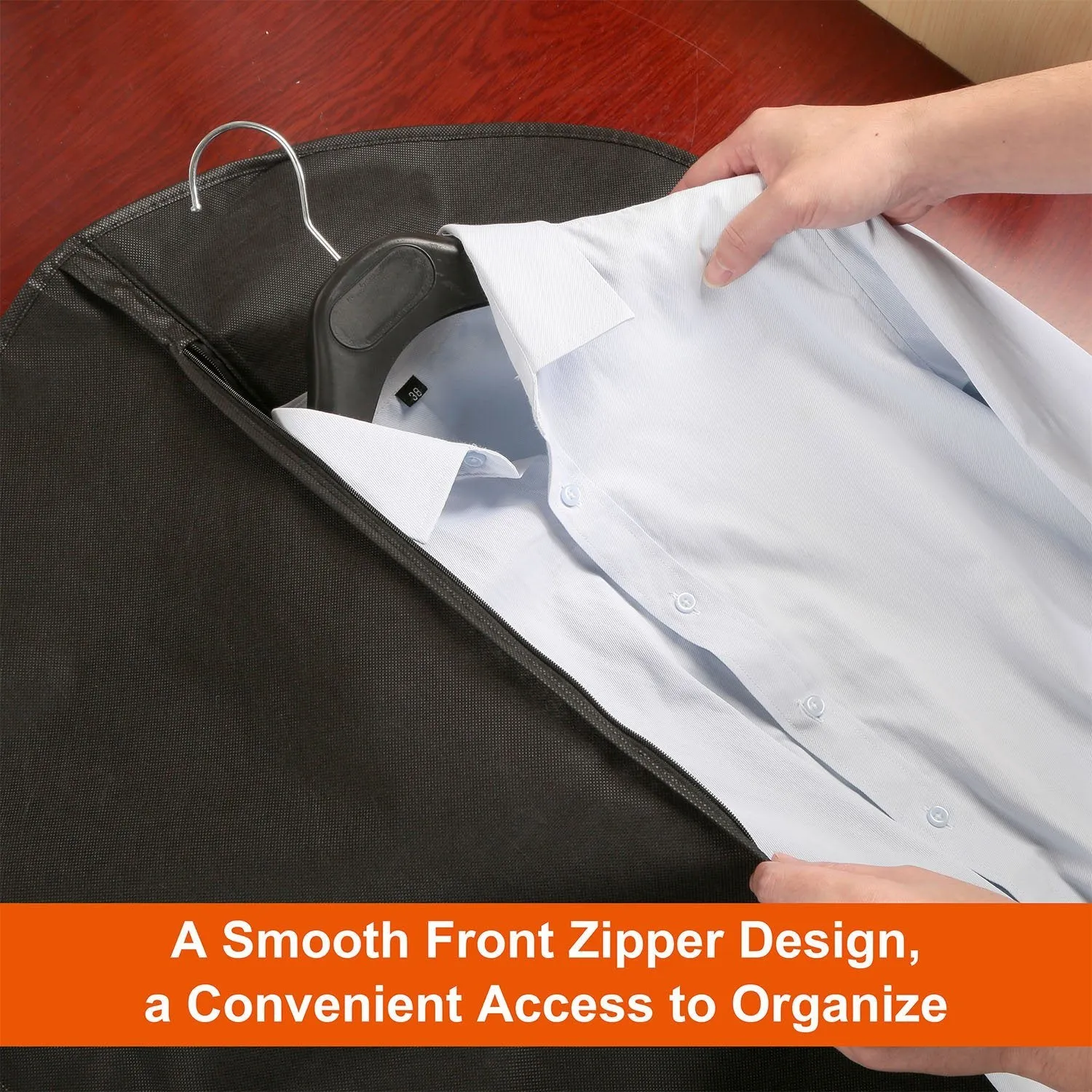 5-Piece: 39" Garment Bags Hanging Suit Bags Covers
