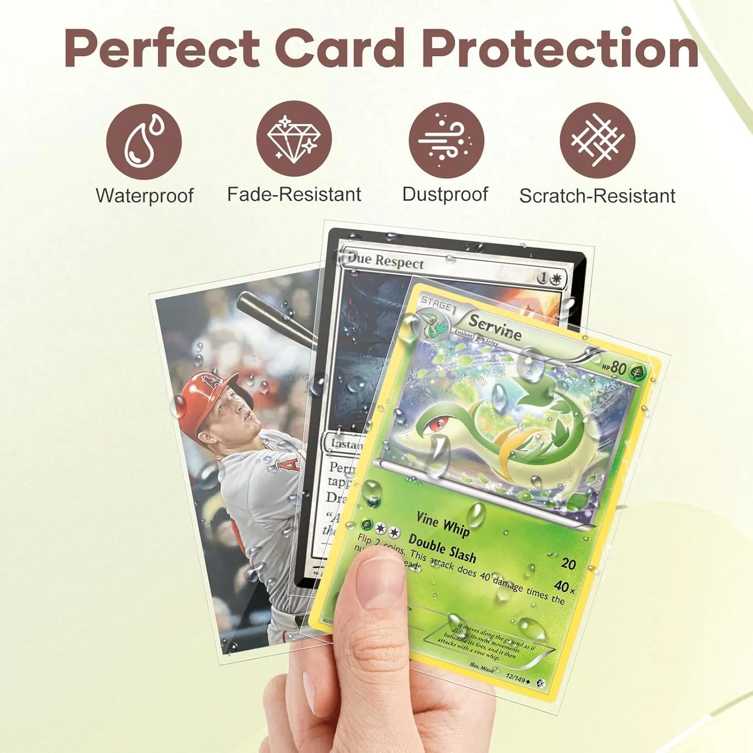5000 Counts Card Sleeves, Clear Penny Sleeves for Trading Cards, Baseball Card Sleeves, Soft Trading Cards Sleeve Fit for MTG, TCG, Baseball Cards, Football Cards, Game Cards