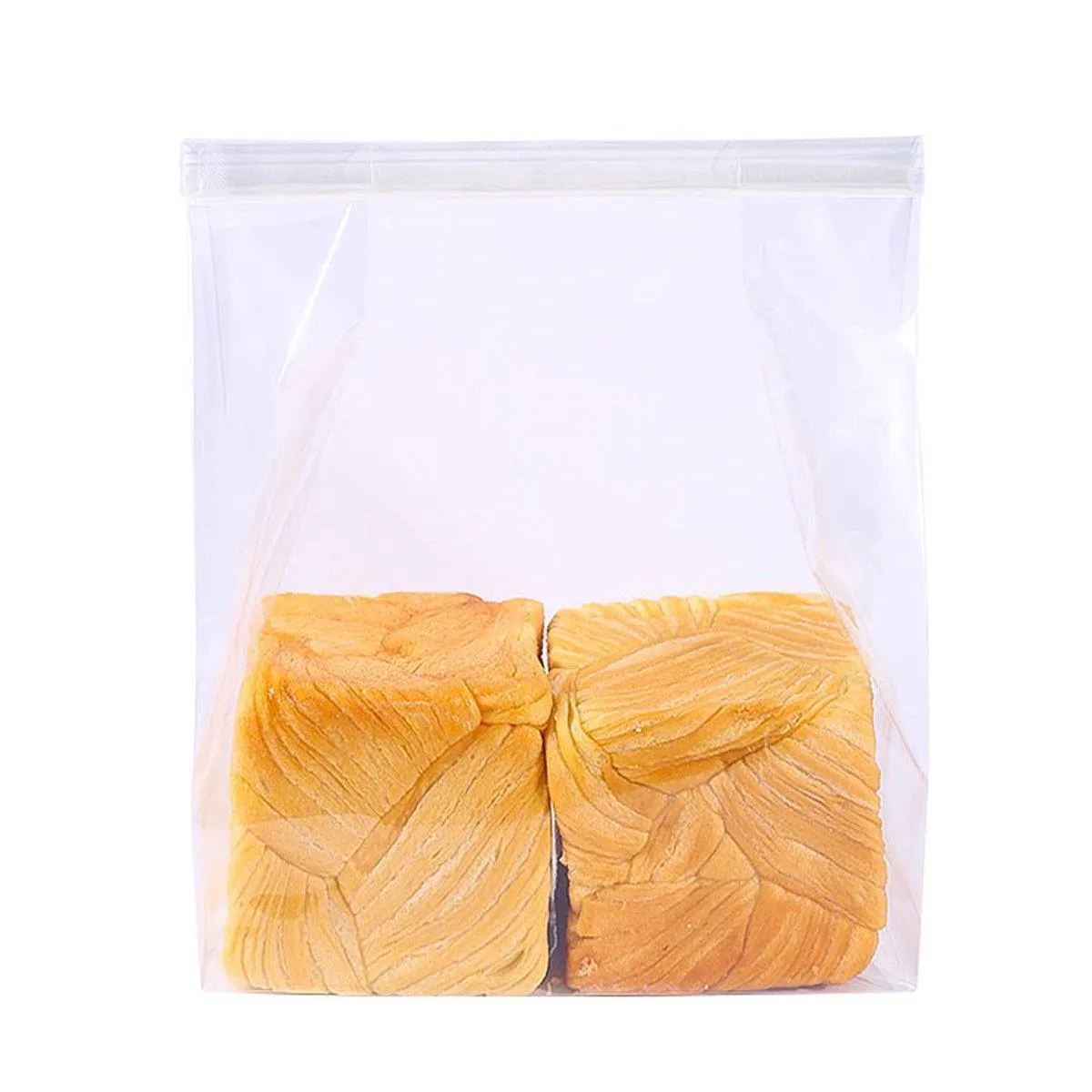 50pcs Resealable Clear Bread Toast Bags Food Storage Airtight Packaging