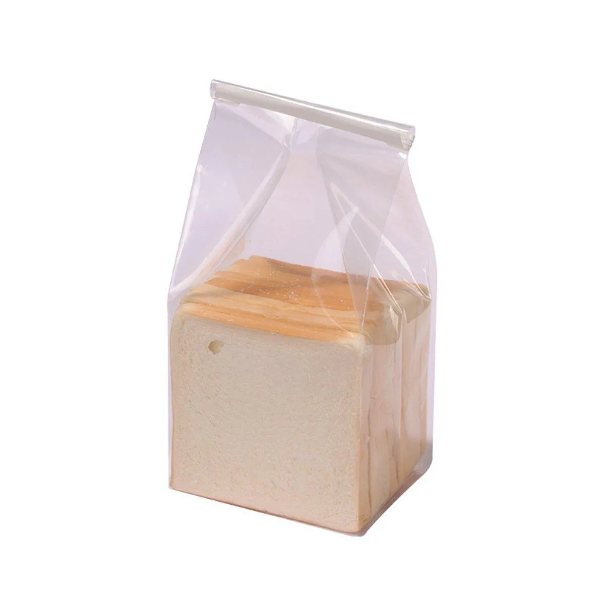 50pcs Resealable Clear Bread Toast Bags Food Storage Airtight Packaging