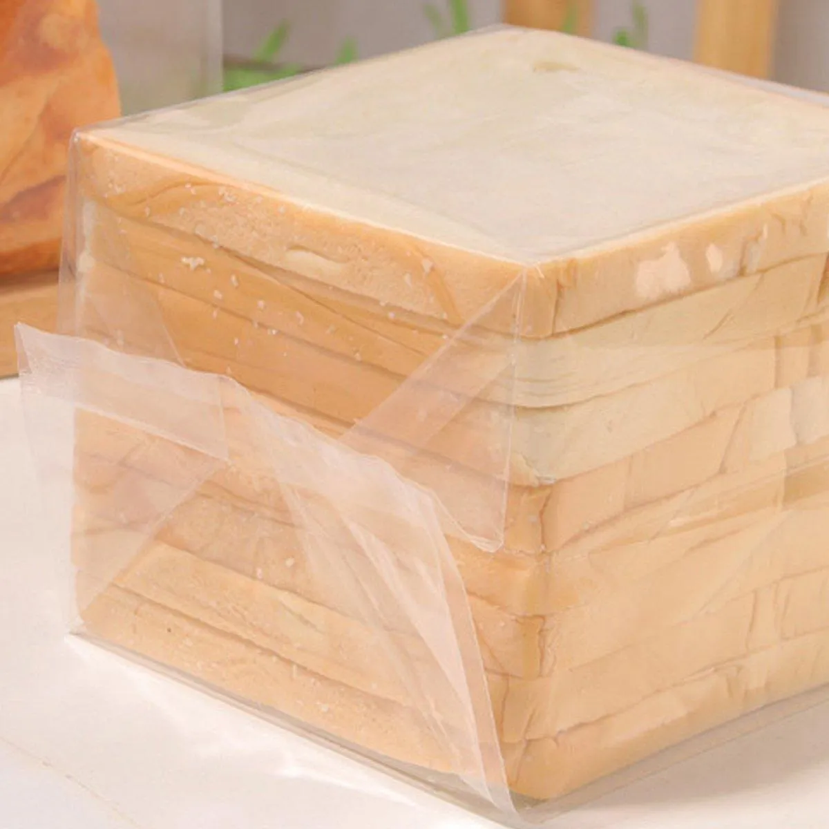 50pcs Resealable Clear Bread Toast Bags Food Storage Airtight Packaging