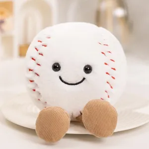 5.5 inch Stuffed Sports Balls Toy, Mini with Feet Creative Football Doll Fun Cute Plush Doll Toy,Plush Stuffed Spherical Soft Toys Sports Throw PillowCushion,Kids Toys Gift (Volleyball)