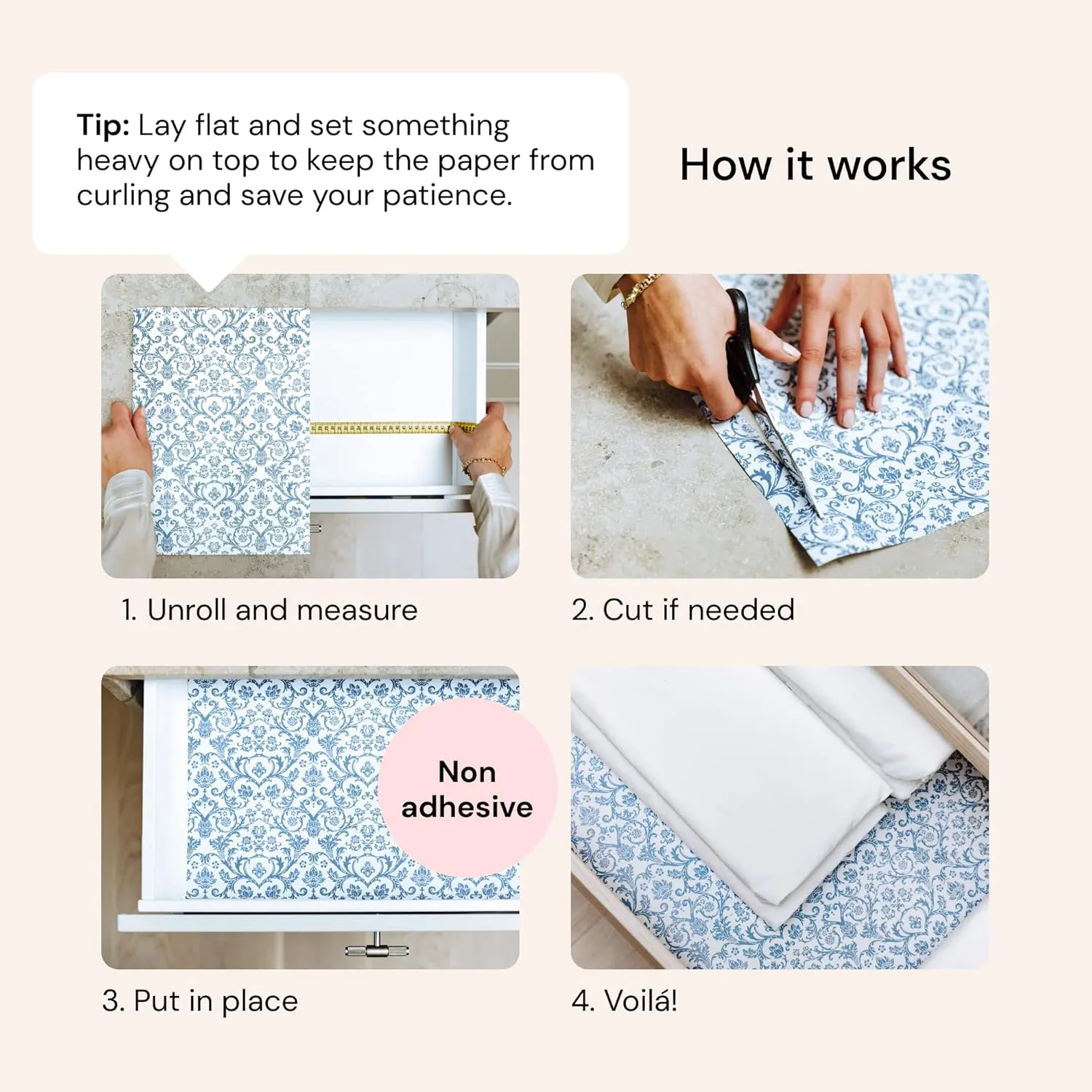 6 Scented Drawer Liners for Closet Shelves (Vintage Rose) - Vintage Dresser Drawer Liner - Floral Sheets Shelf Paper - Cute Sheets