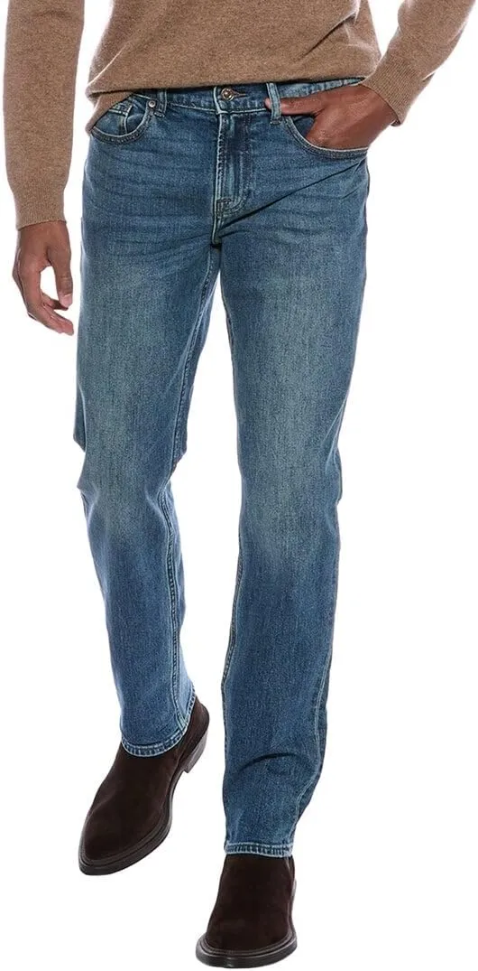 7 For All Mankind Men's Slimm with Squiggle Slim Fit Jeans