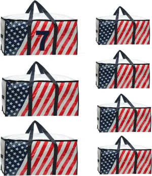 7 Pack Extra Large Heavy Duty Moving Bags - Waterproof Storage Bags With Zipper And Handles,Backpack Straps Strong Tote Bags For Clothes,Alternative To Moving Box, Handbags
