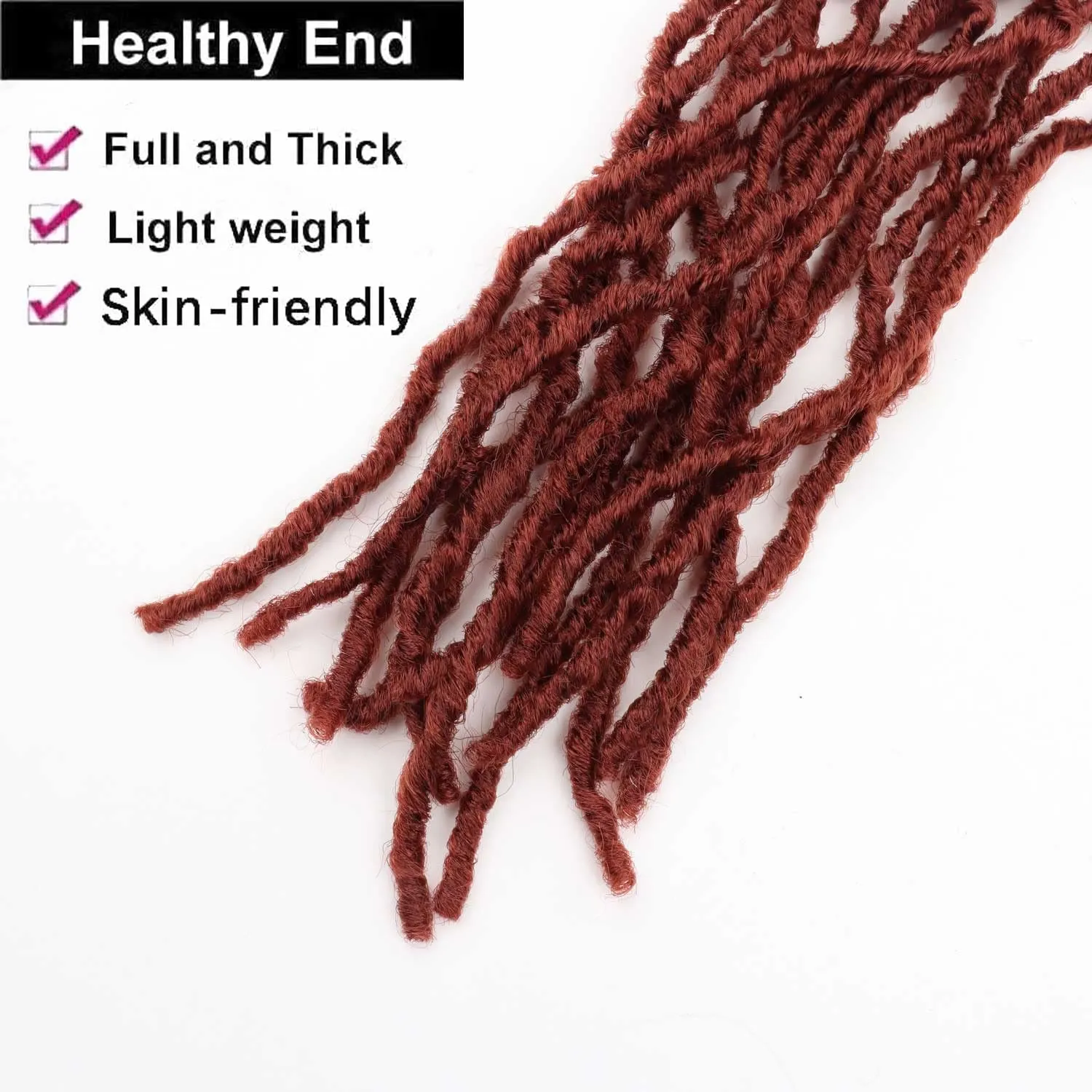 7 Packs 24 Inch Soft Locs Crochet Hair Pre Looped Curly Wavy Faux Loc Crochet Braids for Natural Butterfly Locs Crochet Hair for Black Women (24 inch(pack of 7), 350#)