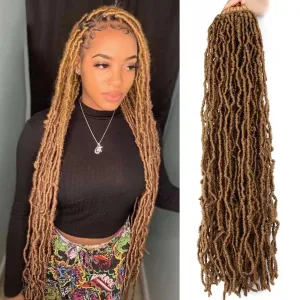 7 Packs Faux Locs Crochet Hair 30 Inch Soft Locs for Distressed Locs Butterfly Locs Crochet Hair for Women (30 Inch(Pack of 7) 27#)